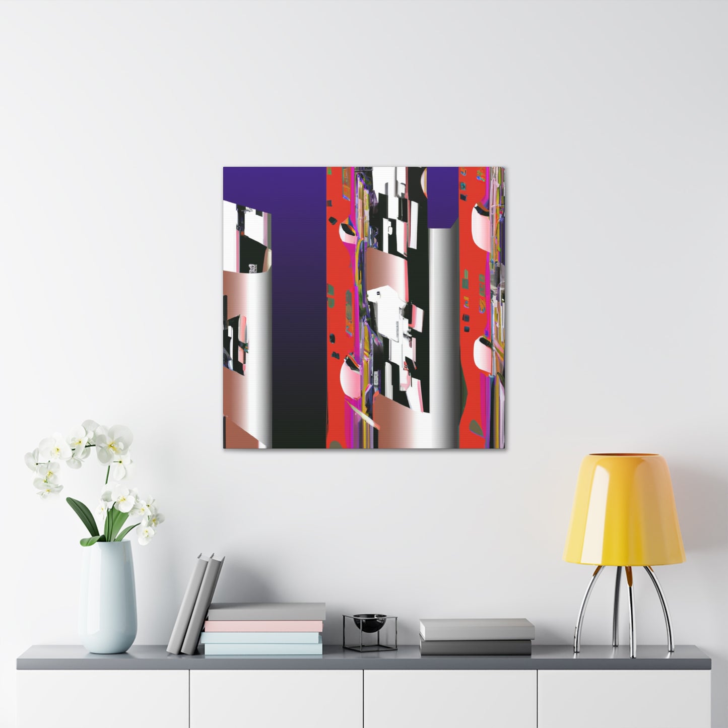 "The Silvery Facade." - Art Deco Canvas