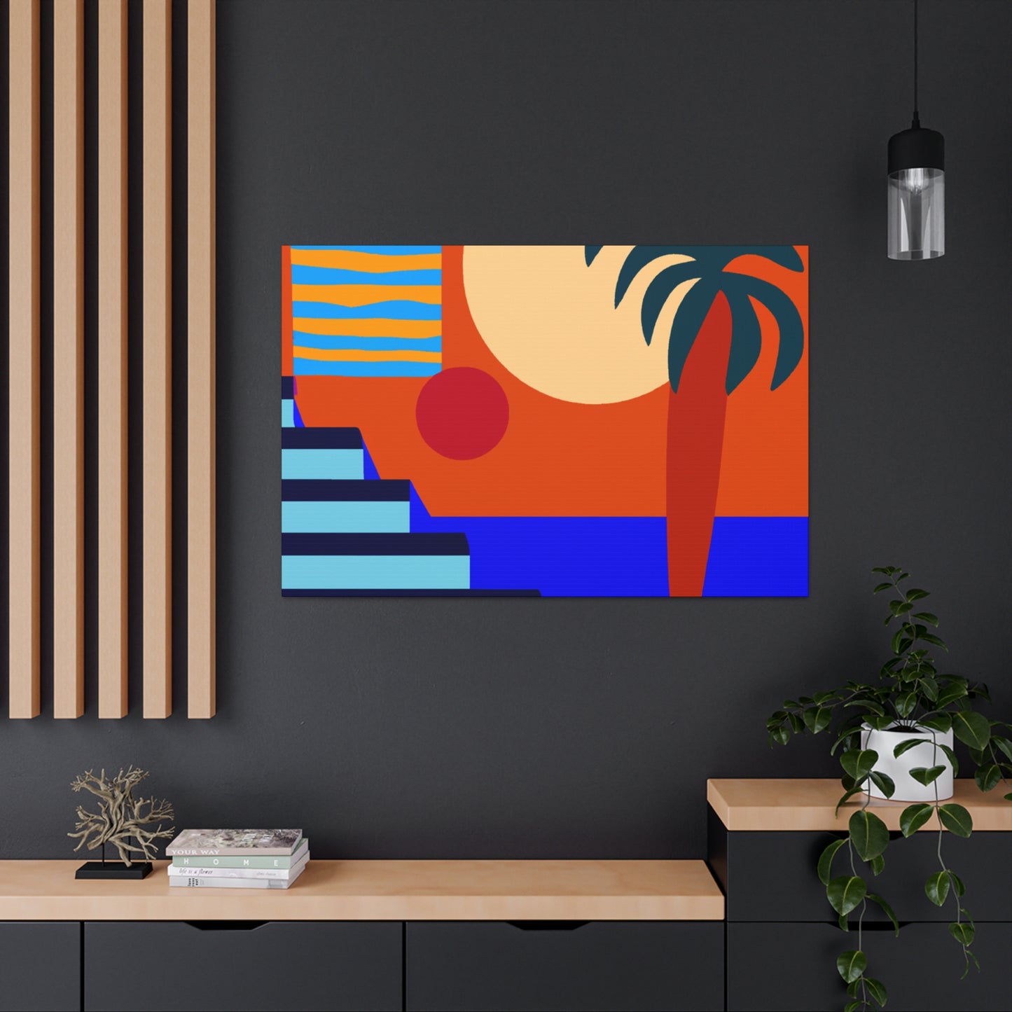 Orange Twitch - Midcentury Canvas