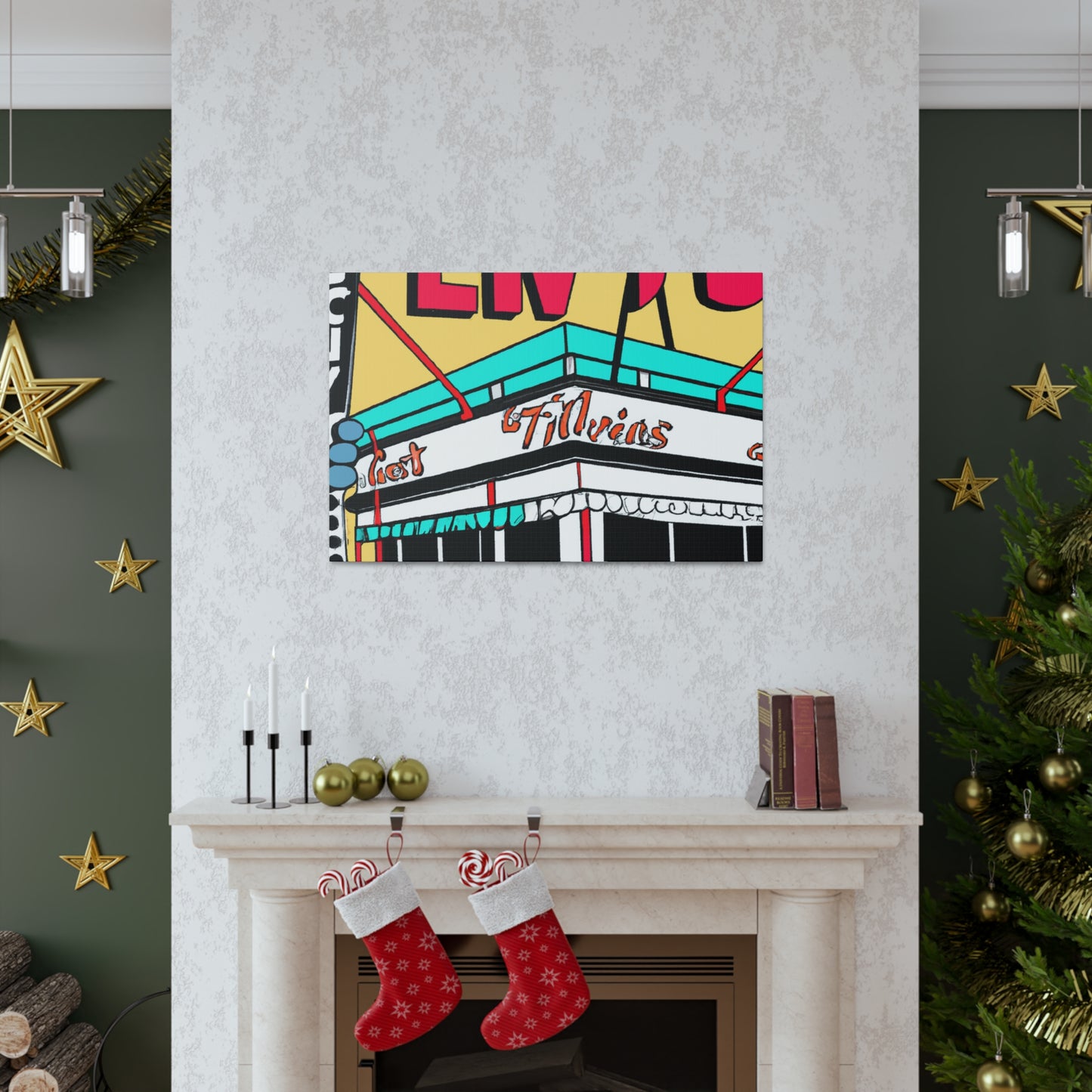 Rockin' 50's Rollerskating Rink - Pop Art Canvas