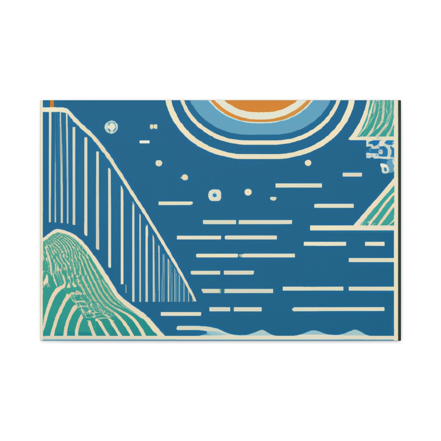 Blue Dream- Midcentury Canvas