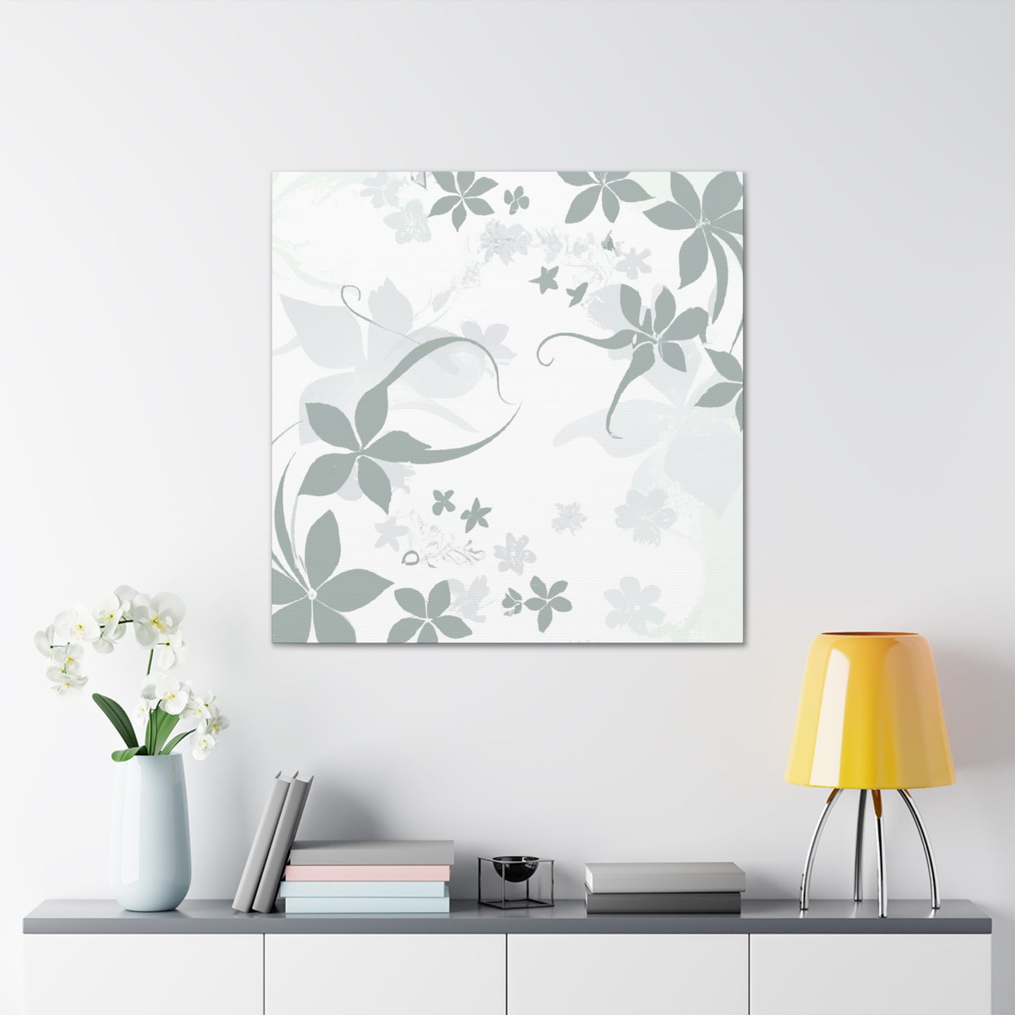 Grey Vine - Floral - Canvas