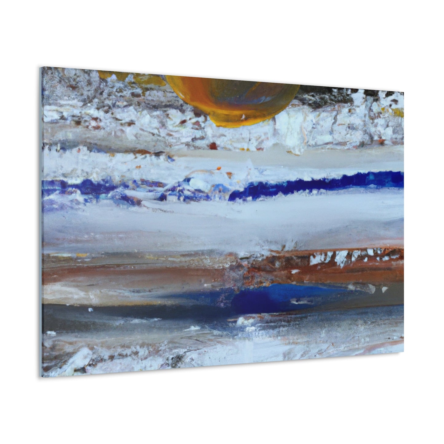 Below The Ice - Abstract Canvas