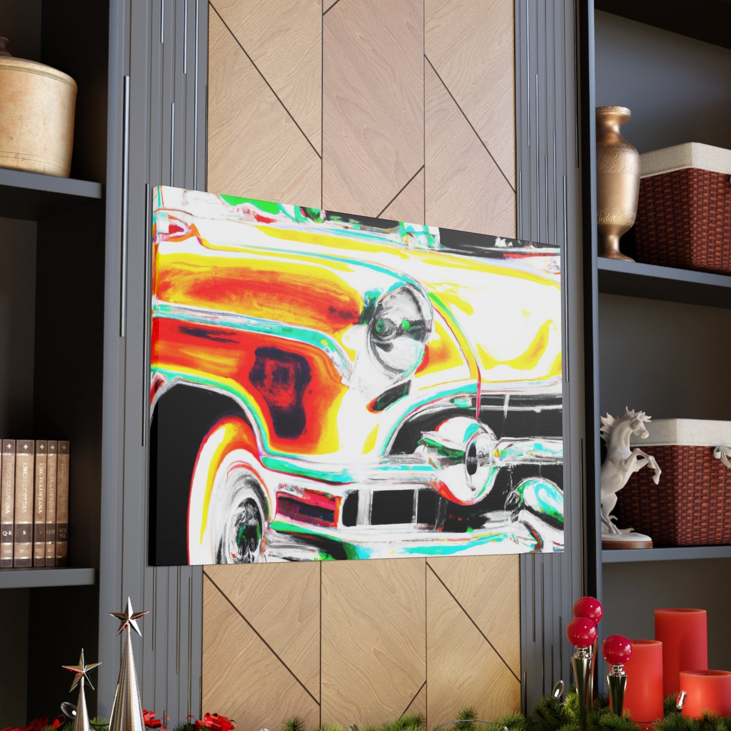 'Classic Car Dash' - Automobile Canvas