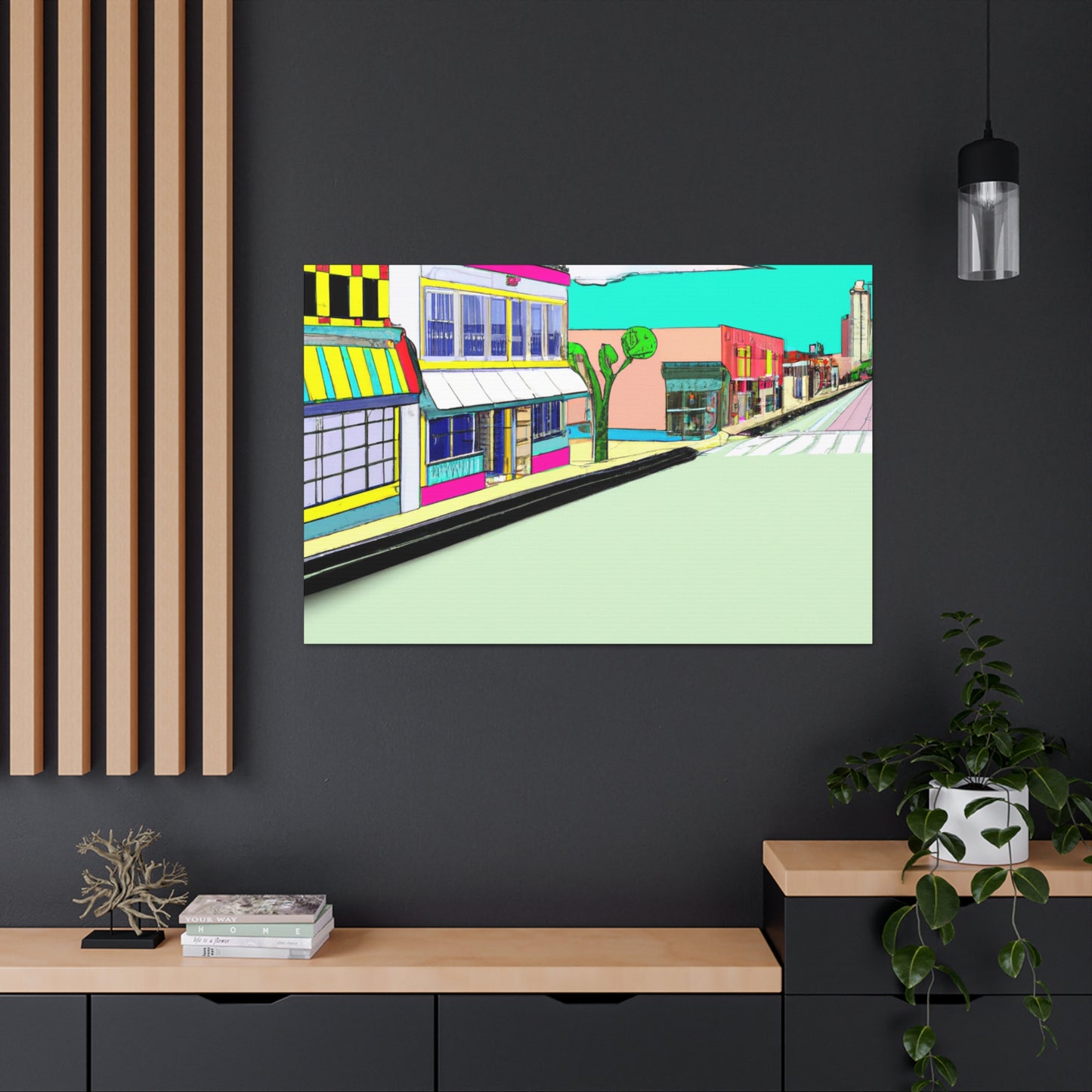 Retro Radio Row - Architectural Canvas Pop Art