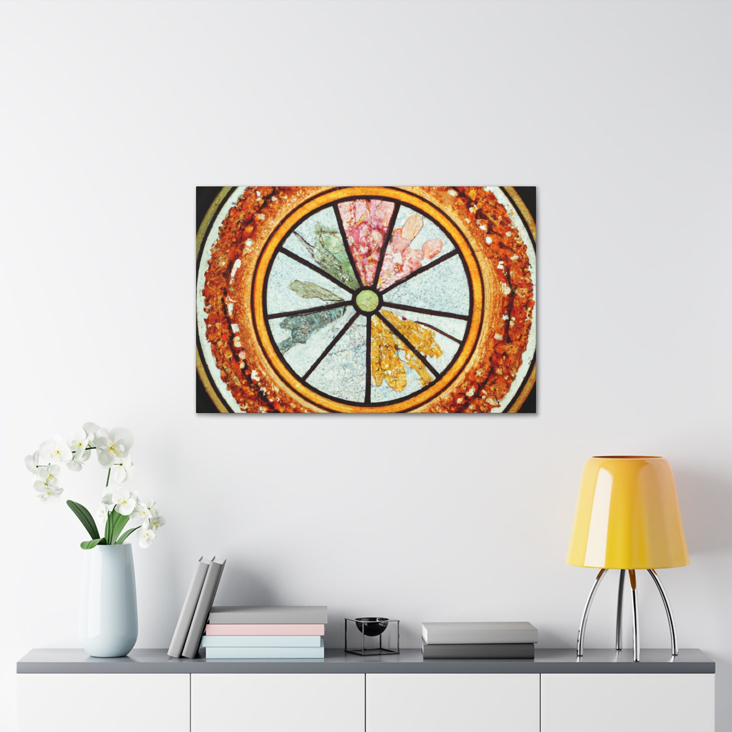 "Playful Pizza" - Glass Canvas