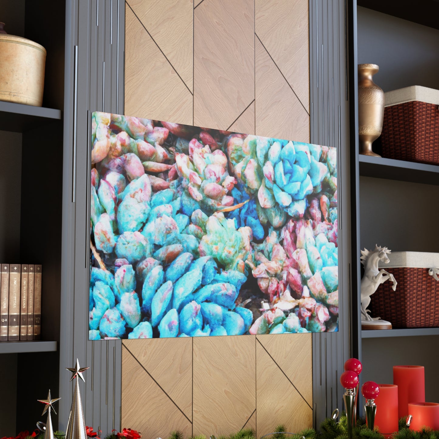 "Blooming Haven" - Canvas - Succulent