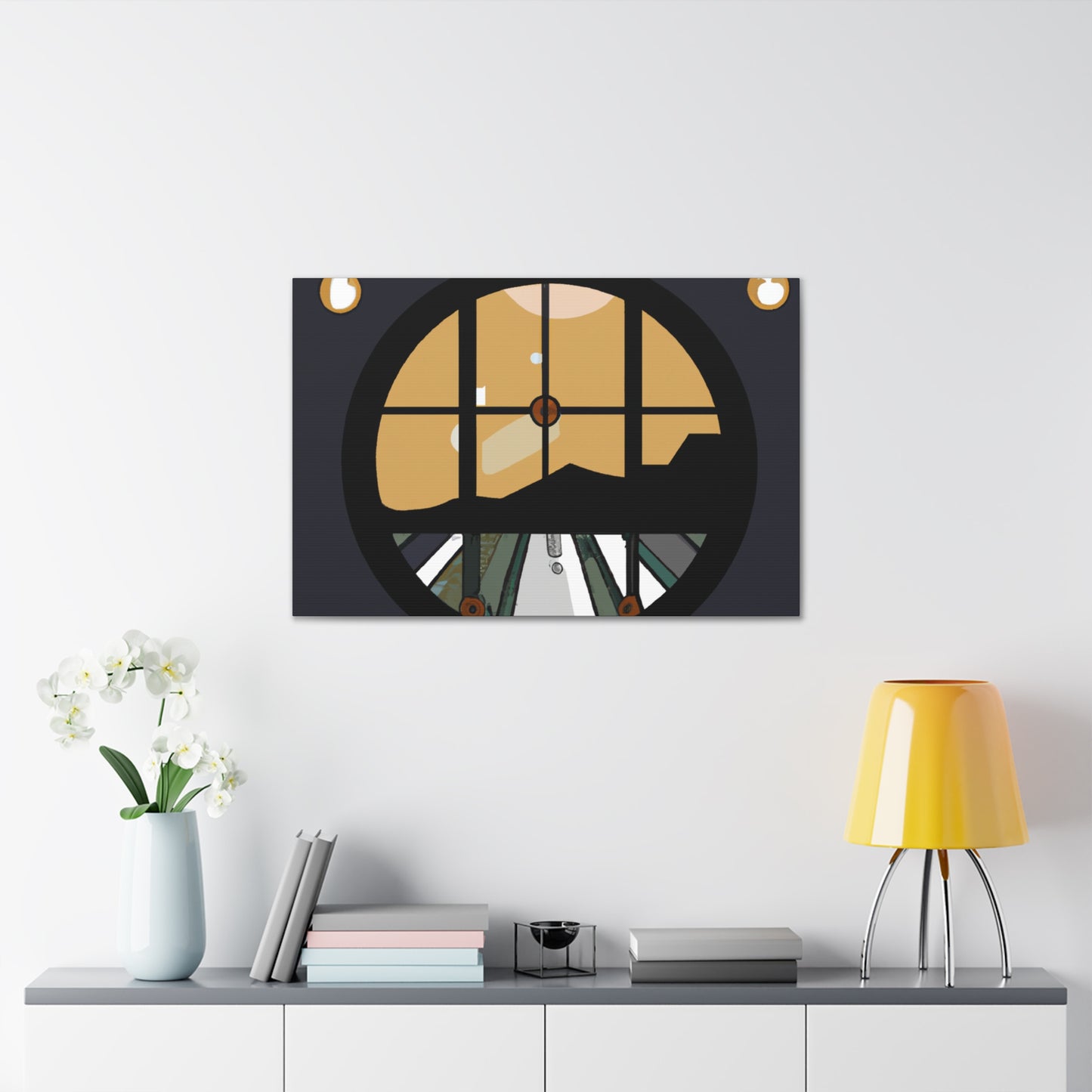 Vivid Reflection - Midcentury - Canvas
