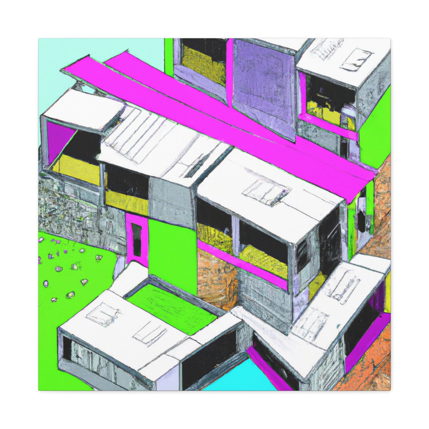 Glowing Home - Canvas - Architectural