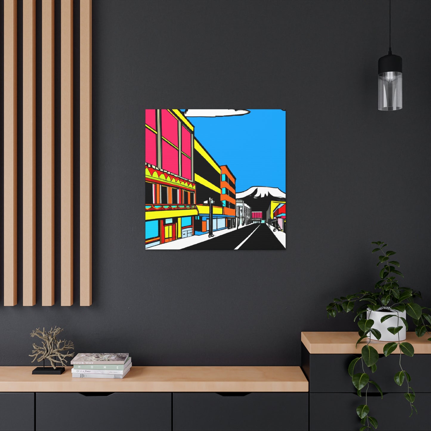 Rock 'n' Roll Avenue - Architectural Canvas Pop Art