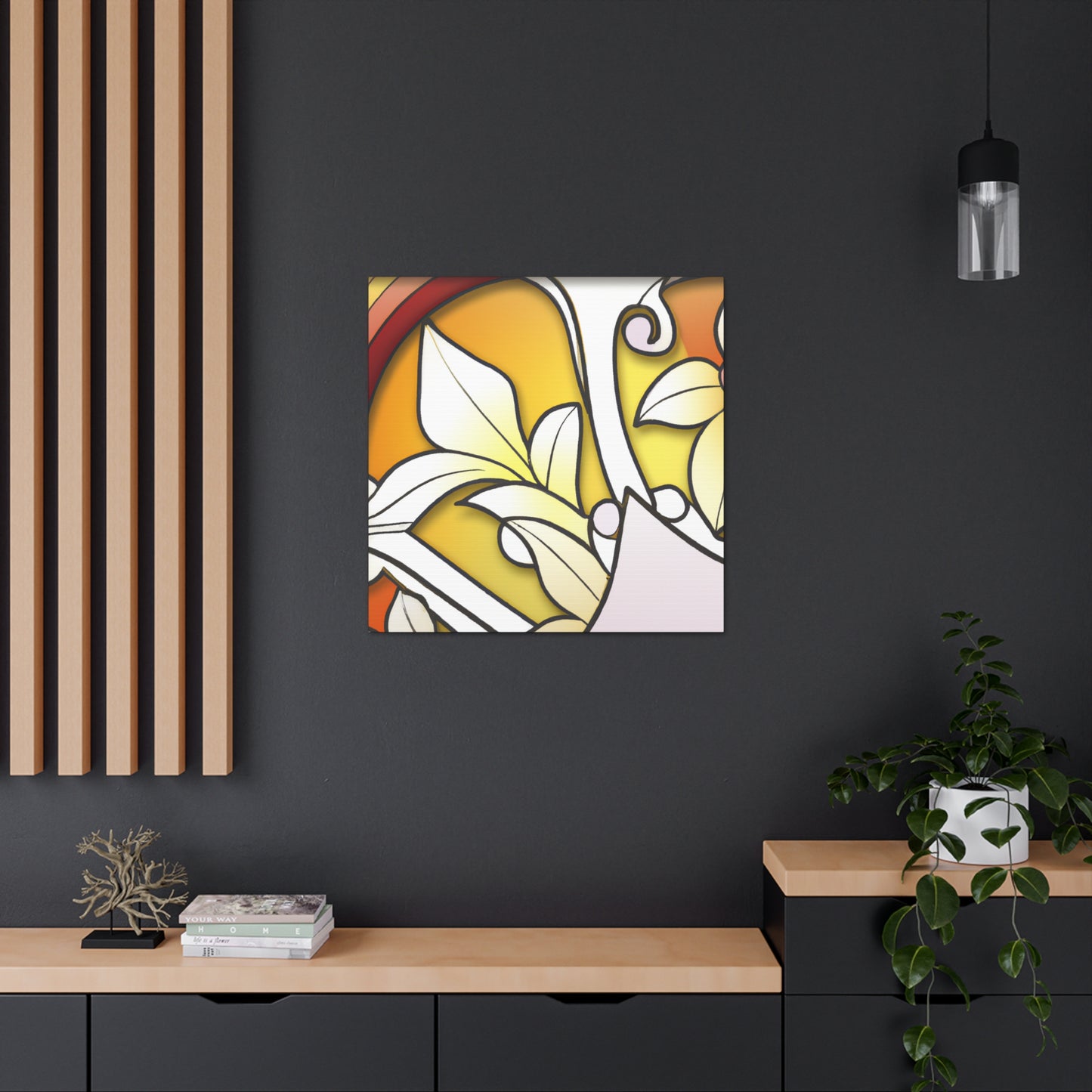 Leafy Warmth- Glass Canvas