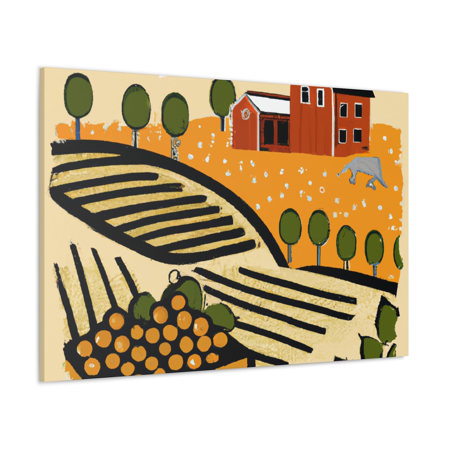 On Golden Farm - Amusement - Canvas