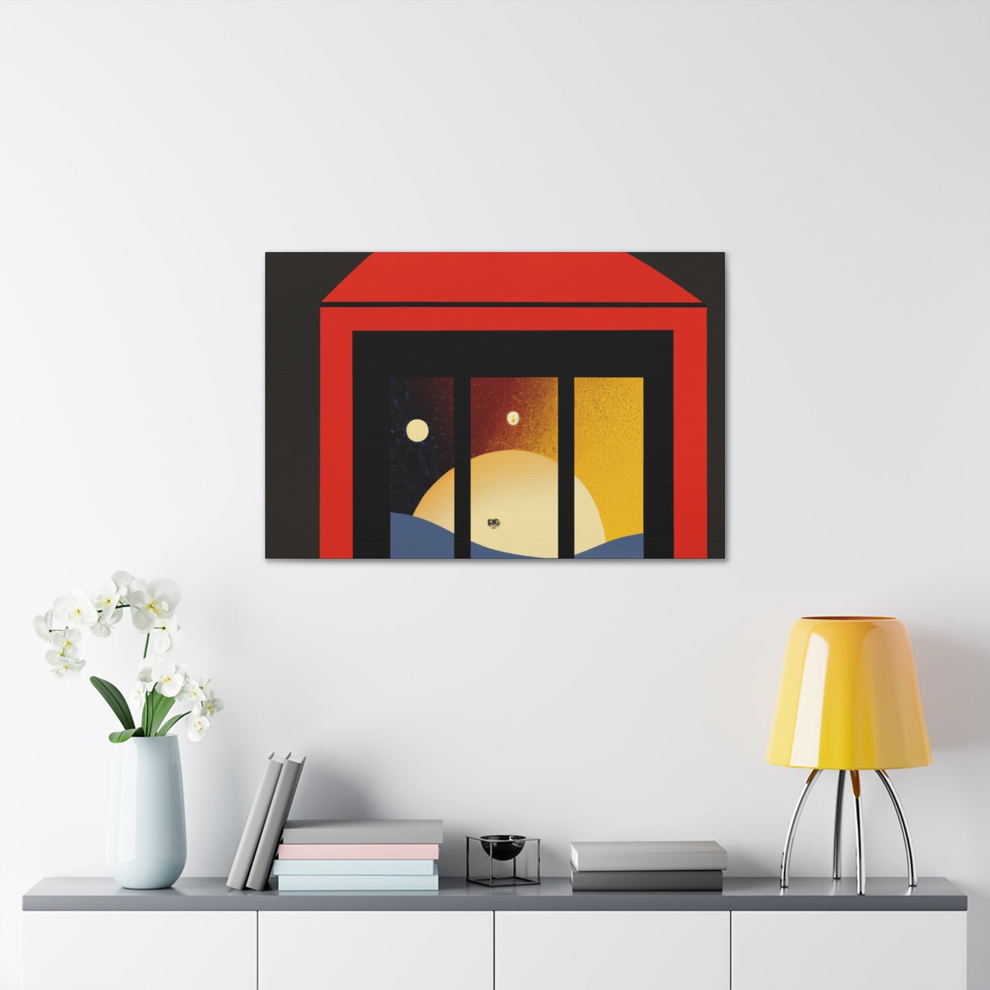 Blue Prints of Dreamers - Midcentury - Canvas
