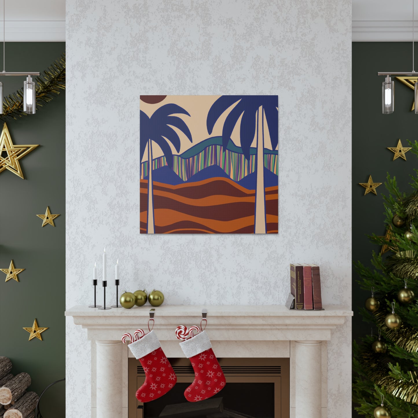 Vibey Tropics- Midcentury Canvas
