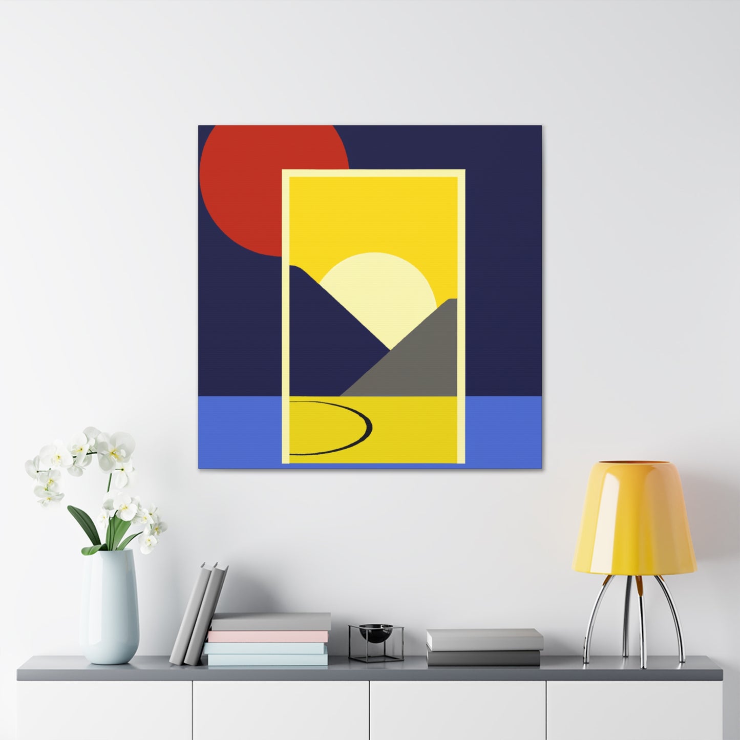 Sunrise IChing- Midcentury - Canvas