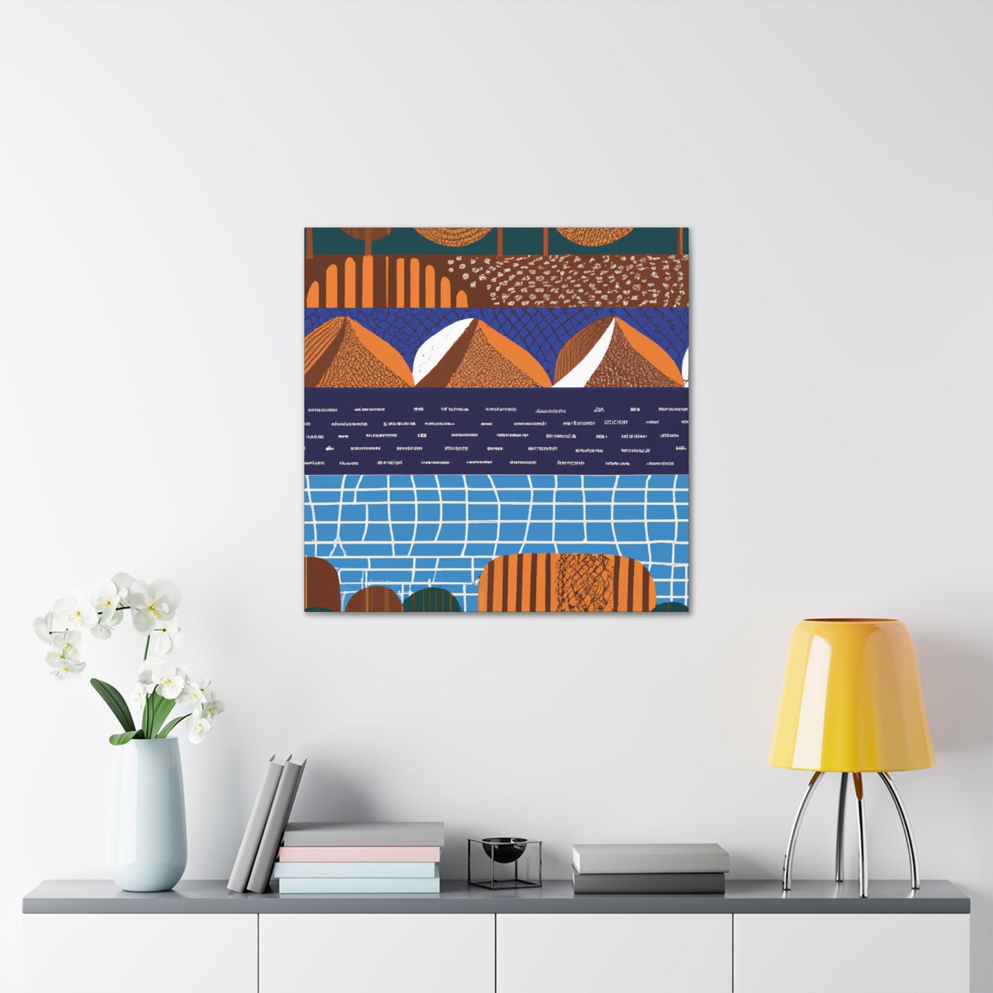 Blue RIver - Midcentury Canvas