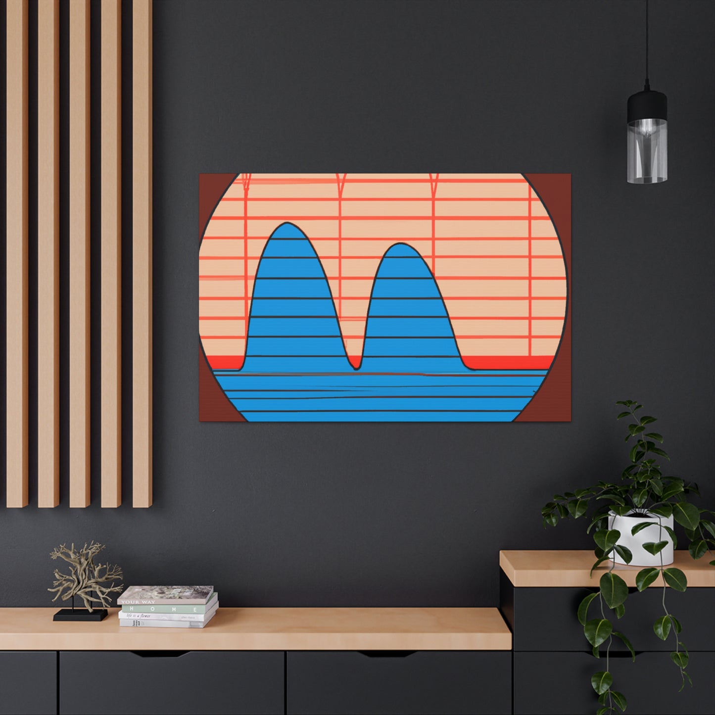Peaks- Midcentury Canvas