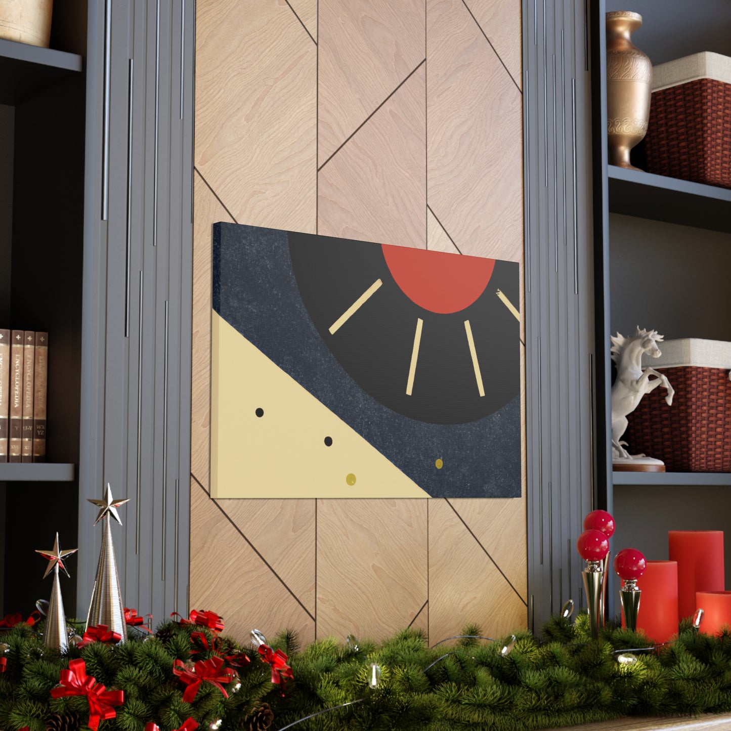Rays - Retro Music Midcentury Canvas