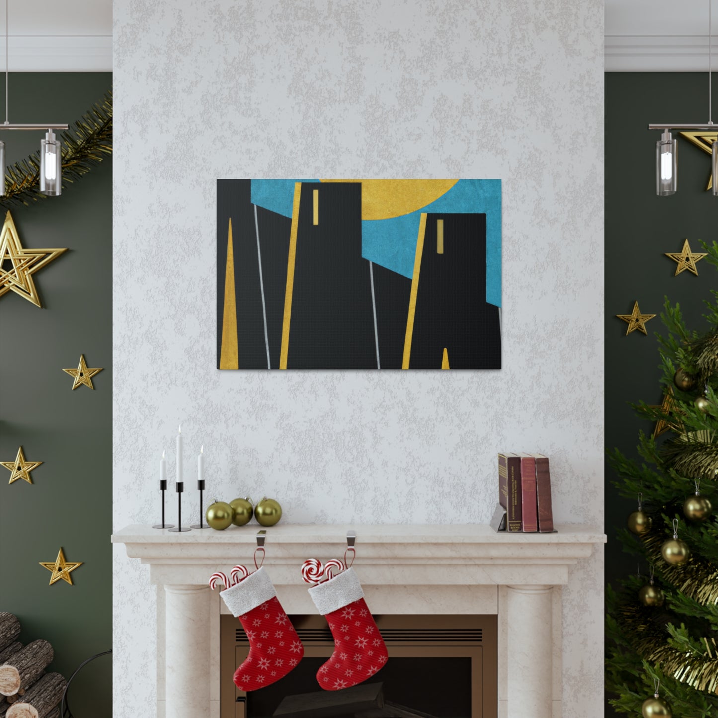 Dark City - Midcentury Canvas