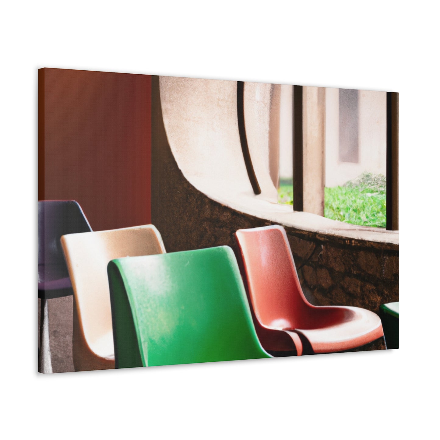 "Breezy Oasis - Midcentury" - Canvas