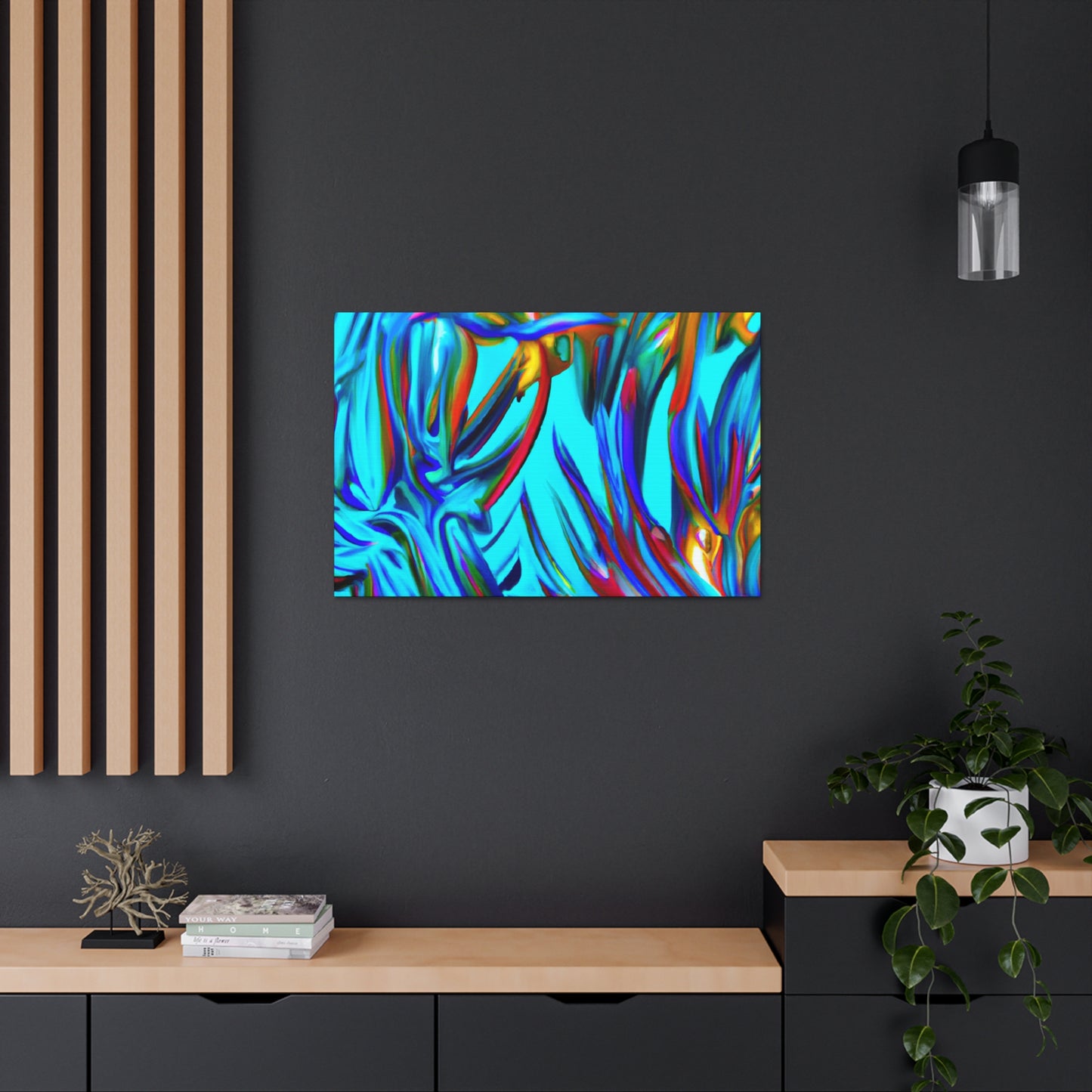 Blue Flames - Canvas - Abstract