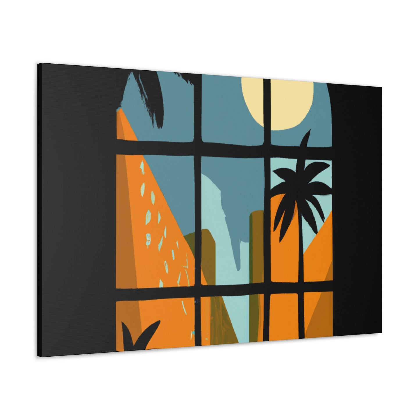 Metallic Bloom - Midcentury - Canvas