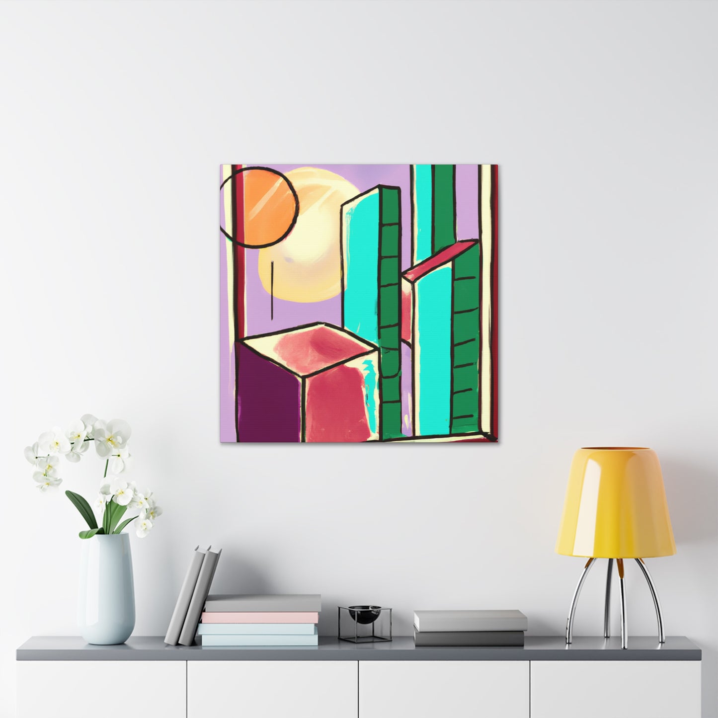 Starbursts in the Night- Midcentury - Canvas