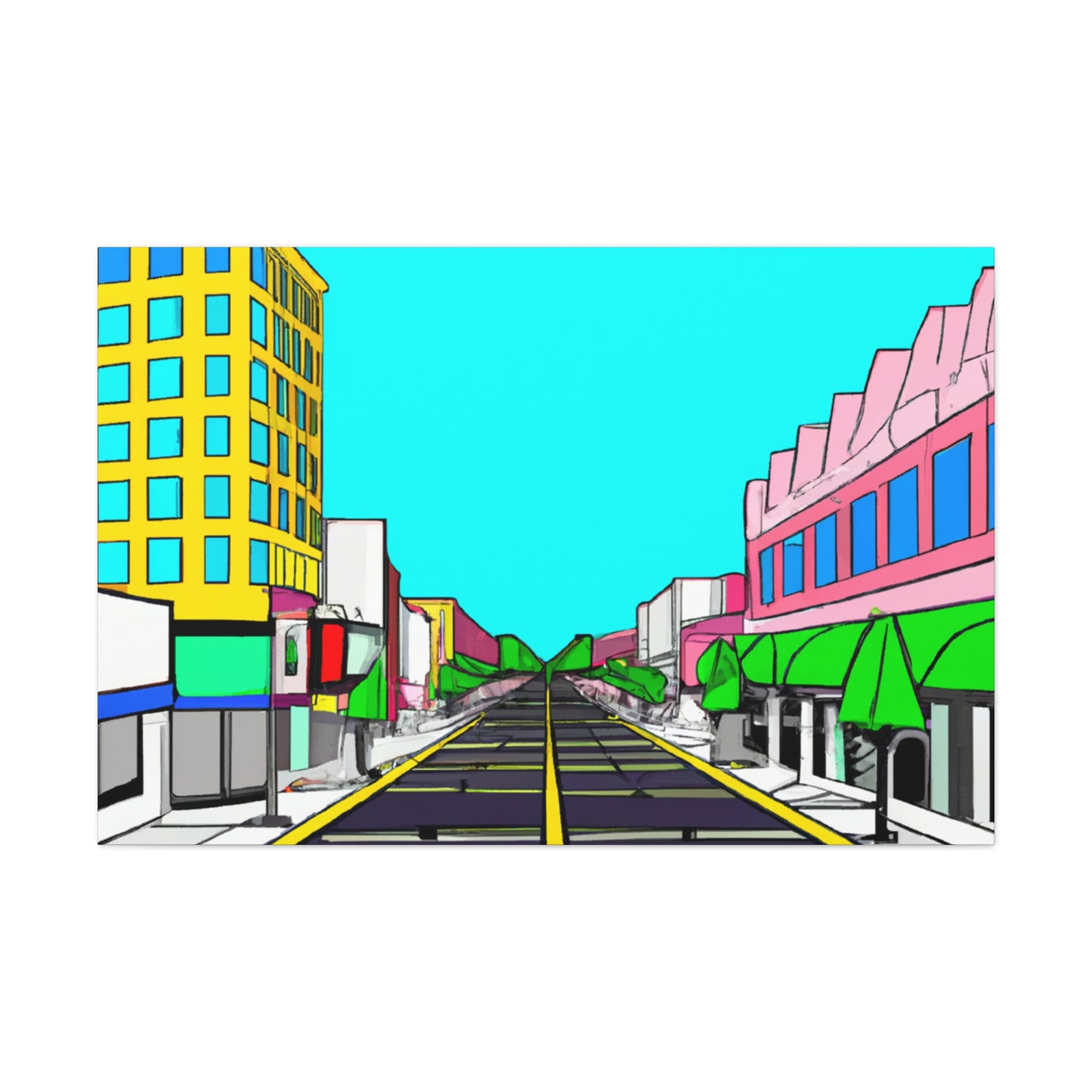 LaLa Way - Architectural Canvas Pop Art
