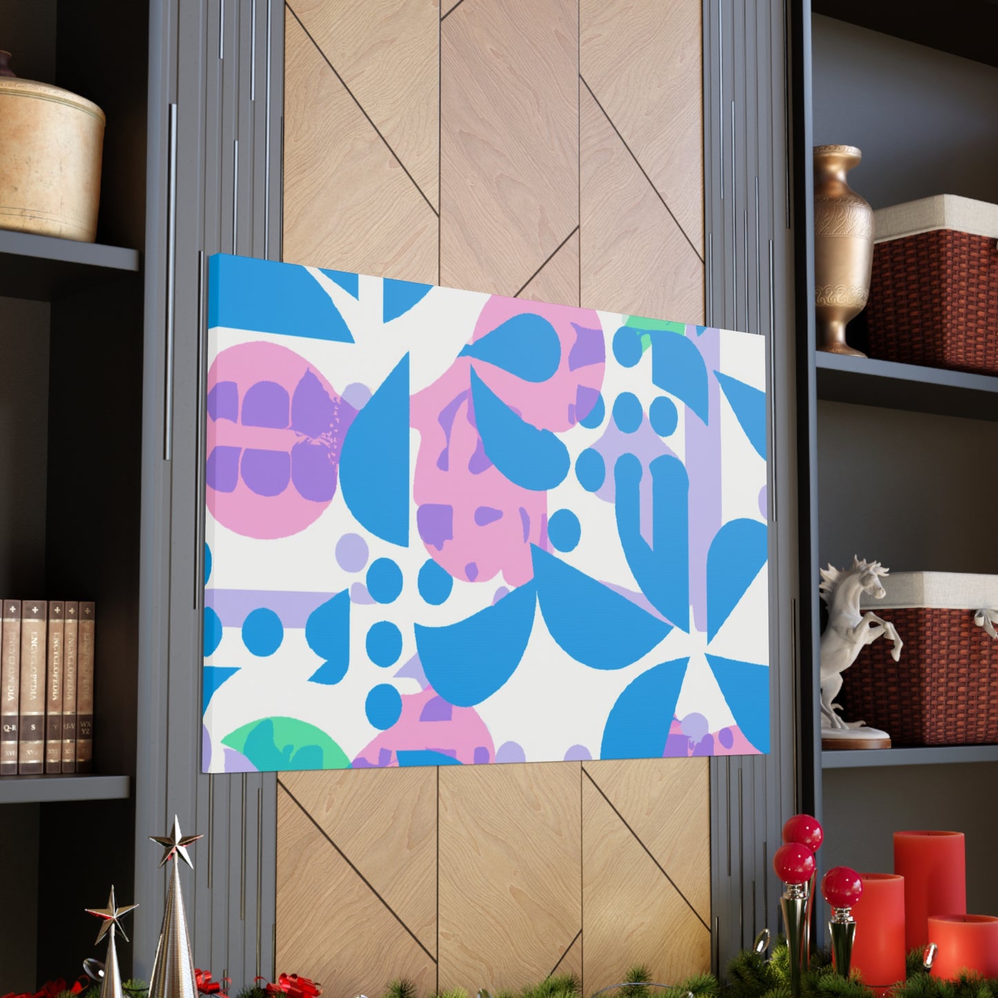 Blue Pinky - Floral Canvas