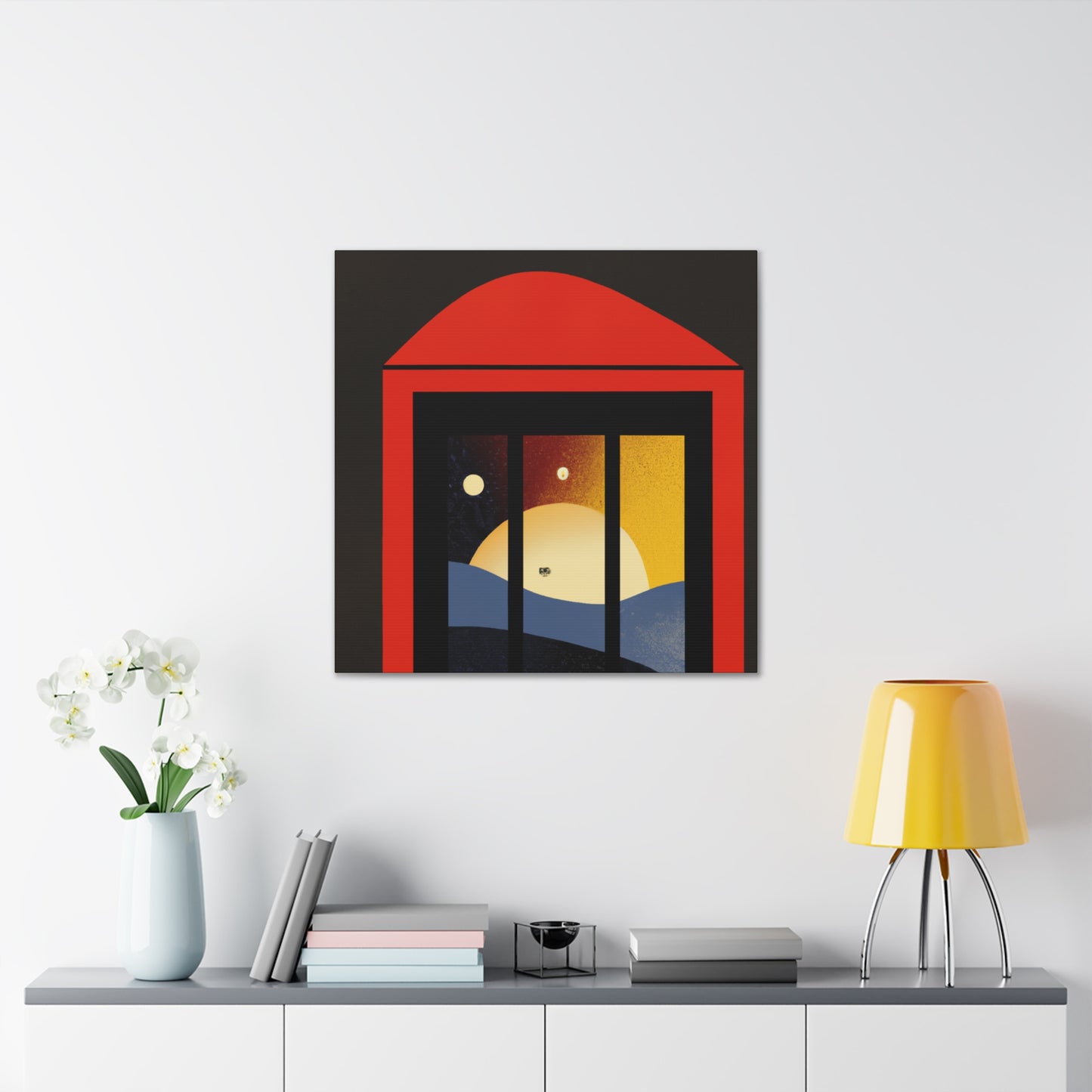 Blue Prints of Dreamers - Midcentury - Canvas