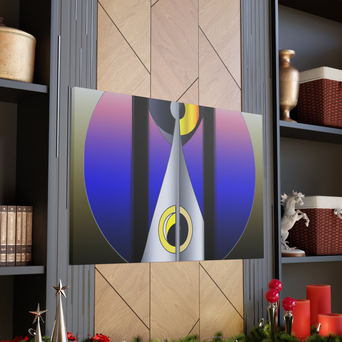 "The Gleaming Facades of Art Deco" - Retro Design Canvas