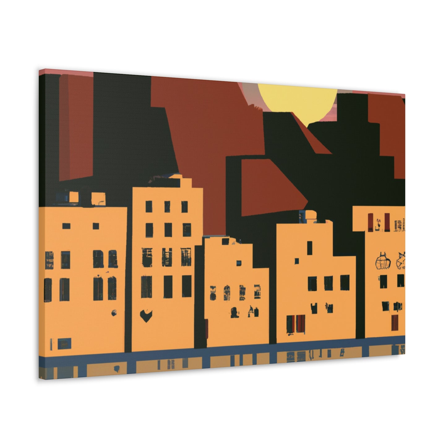 Urban Night - Midcentury Canvas