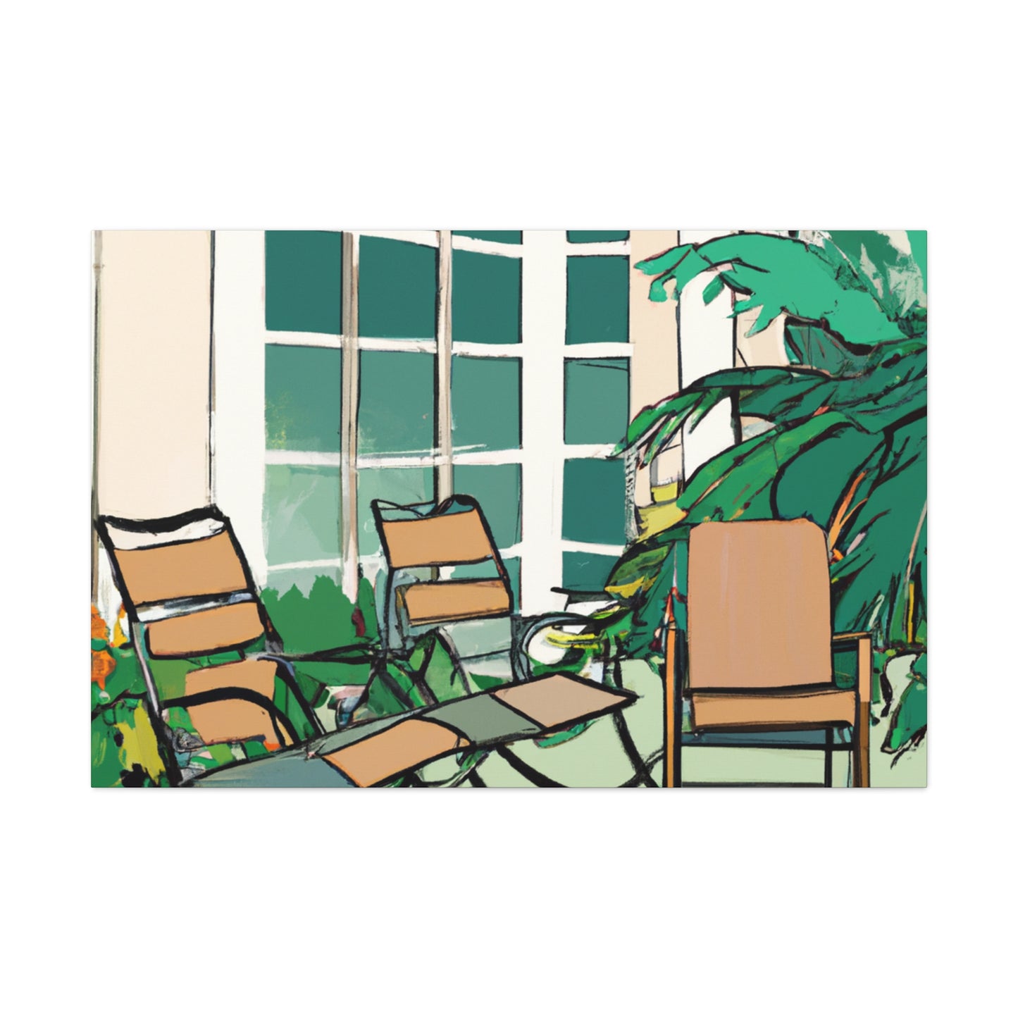 Vibrant Abstraction - Midcentury - Canvas