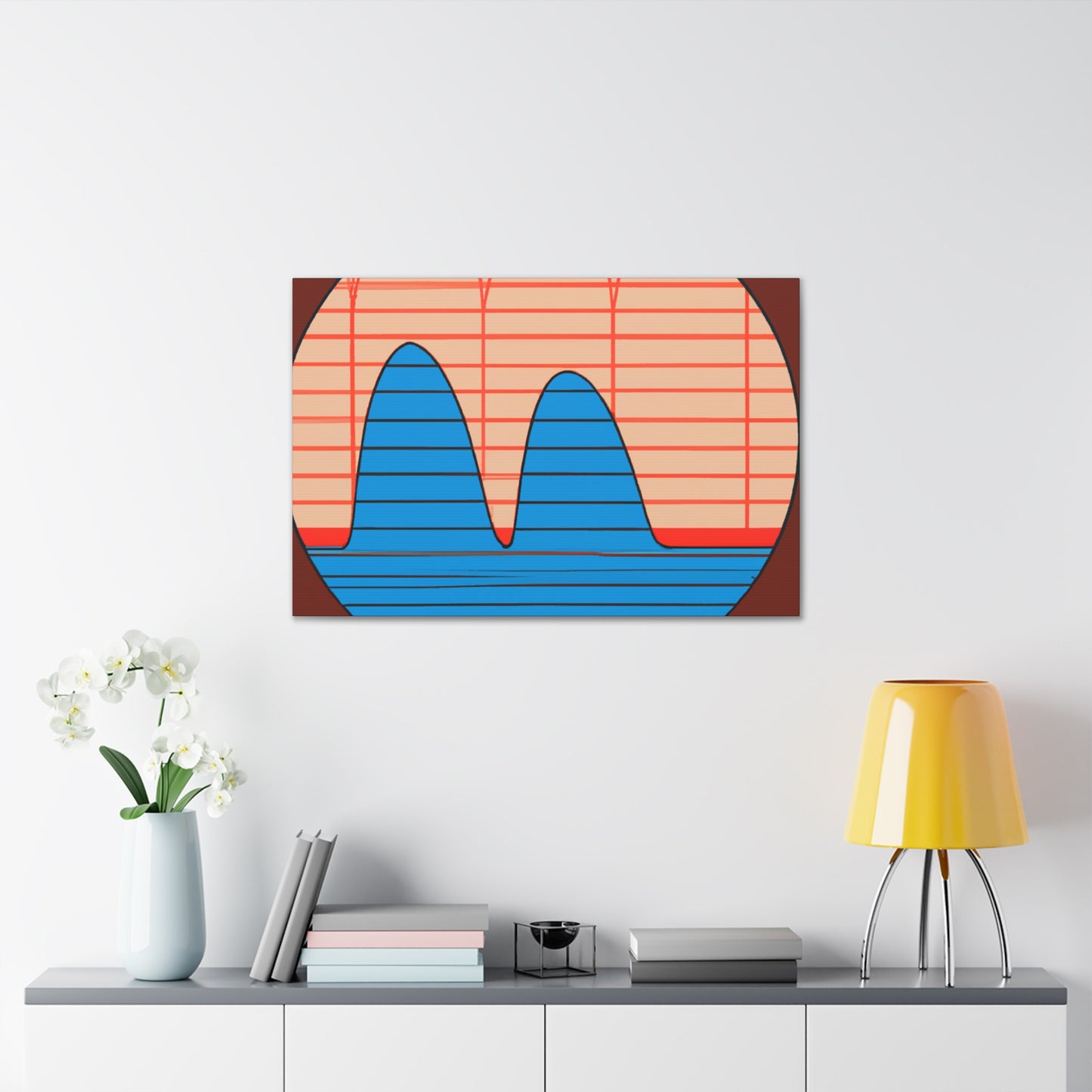 Peaks- Midcentury Canvas