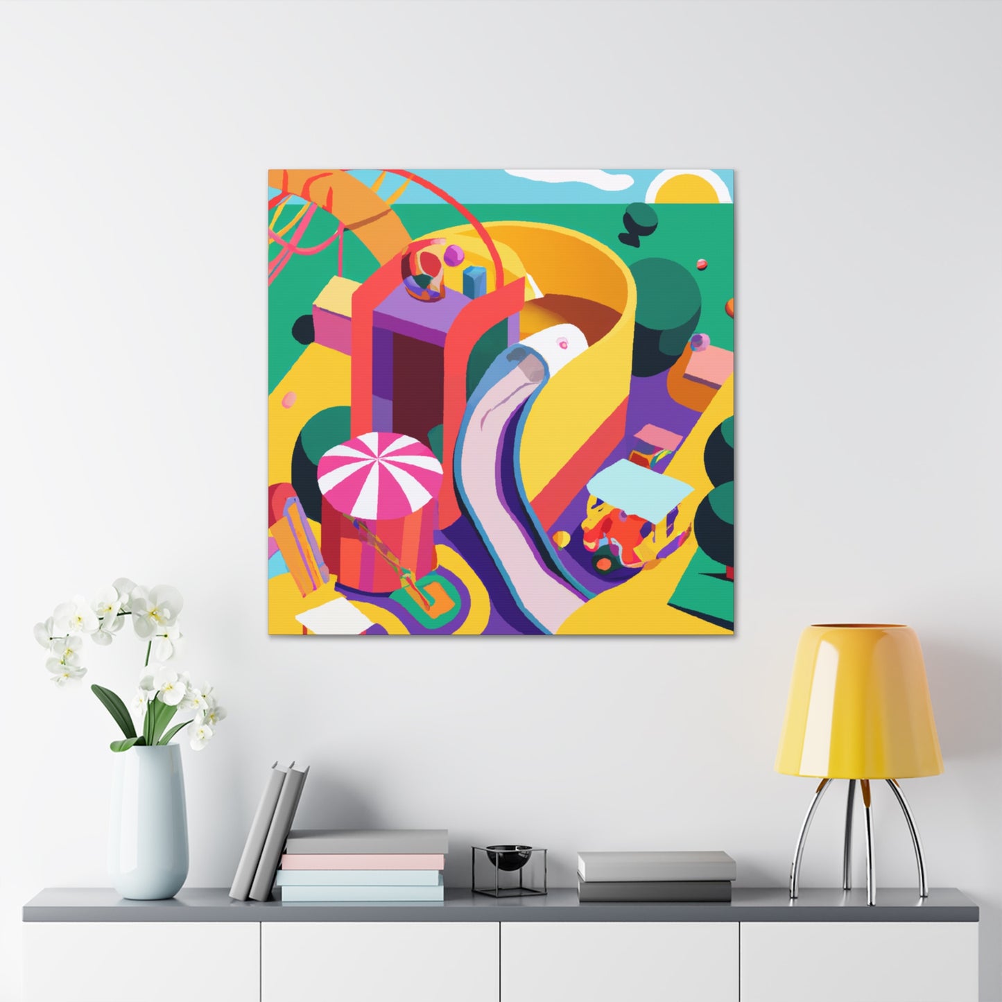 Cotton Candy Castle-Amusement - Canvas