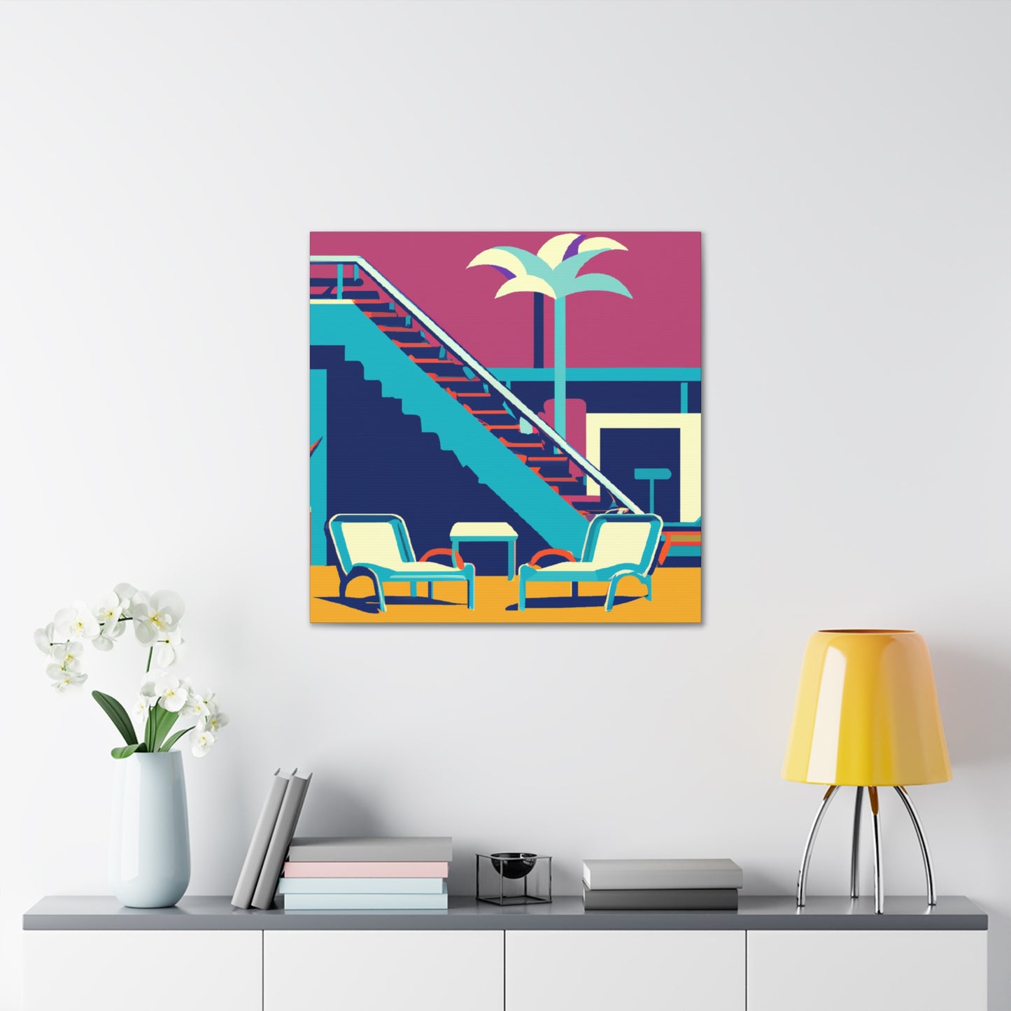 Vineyard Vista- Midcentury - Canvas