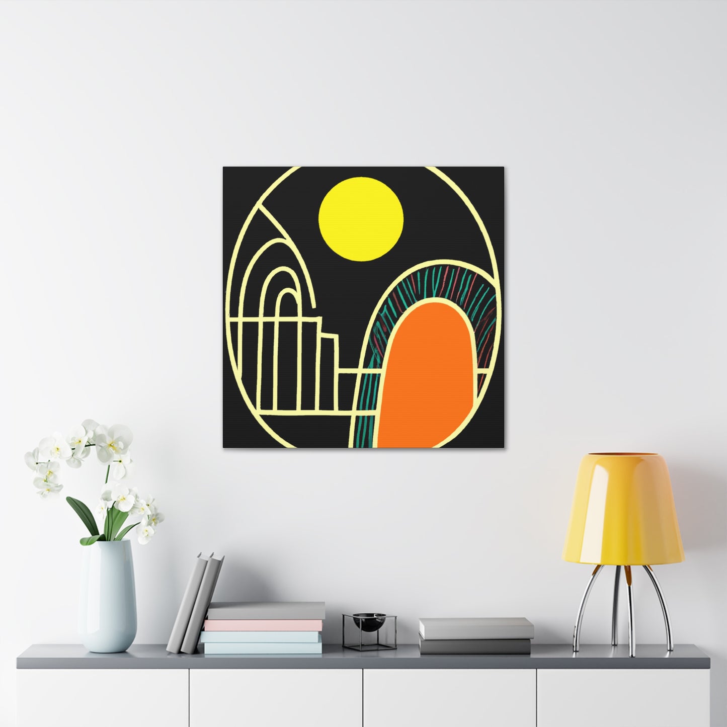Retro Bloom - Midcentury - Canvas
