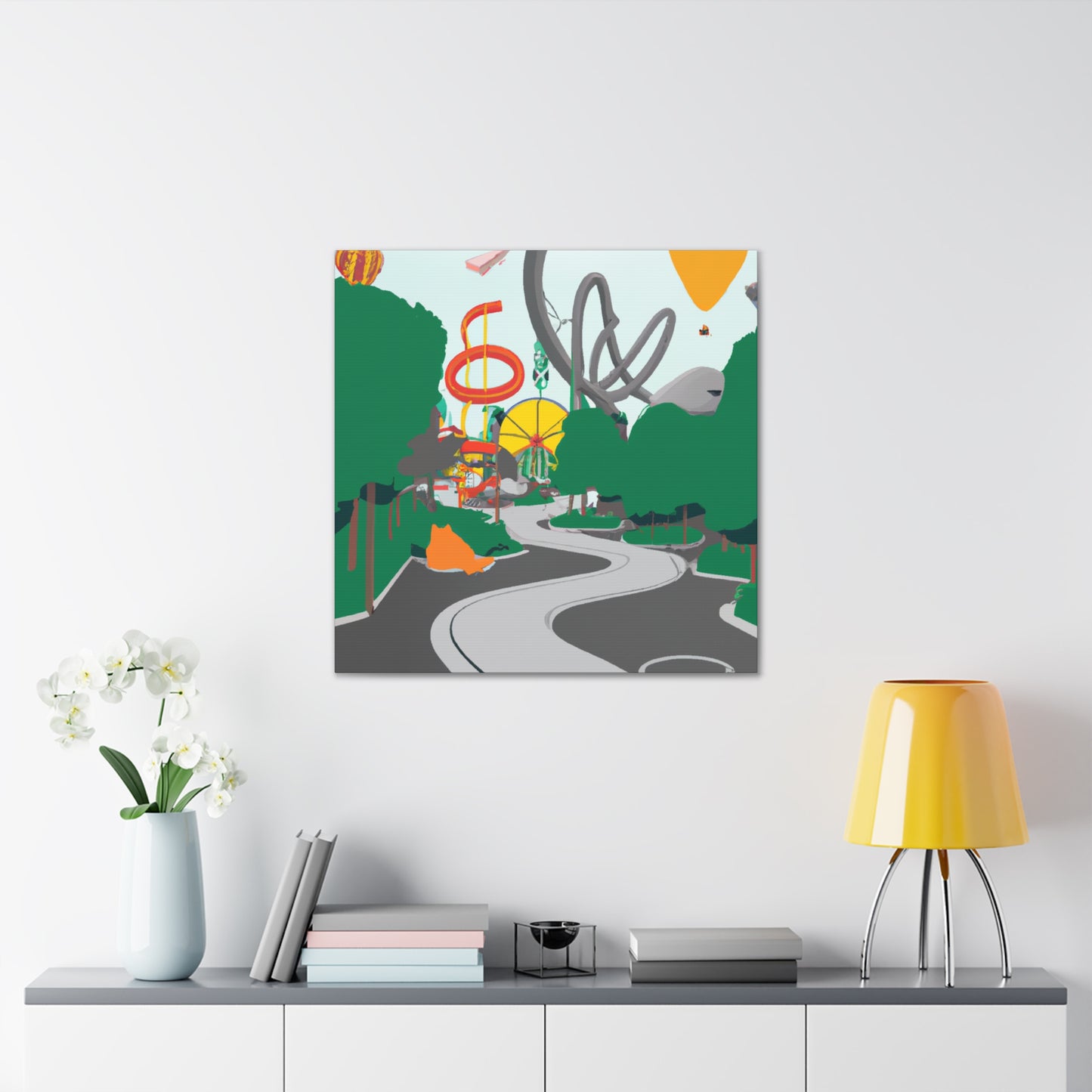 Verde Frenzy - Landscape - Amusement - Canvas