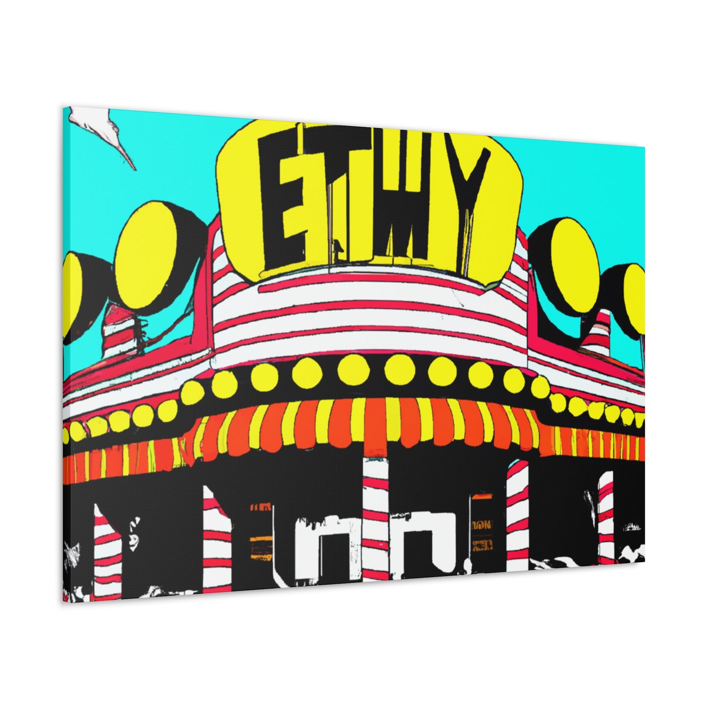 Rock 'n' Roll Drive-In Diner. - Pop Art Canvas