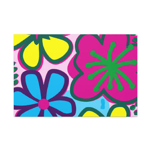 Rainbow Cascade- Floral - Canvas
