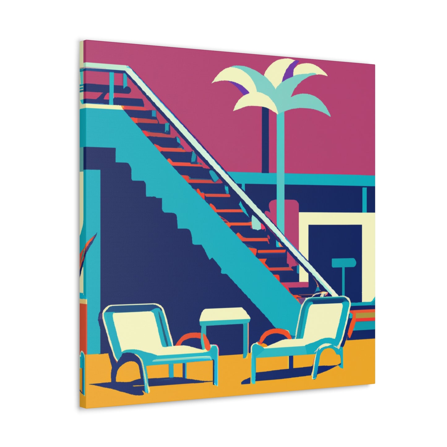 Vineyard Vista- Midcentury - Canvas