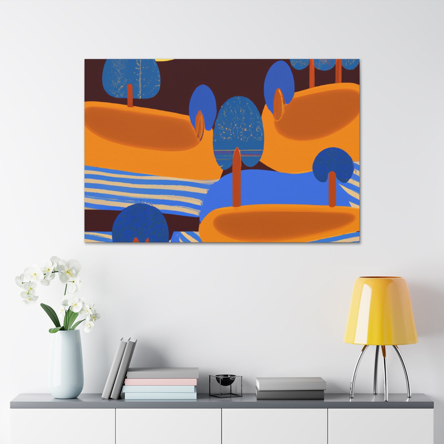 ZigZag Rainbow- Midcentury - Canvas