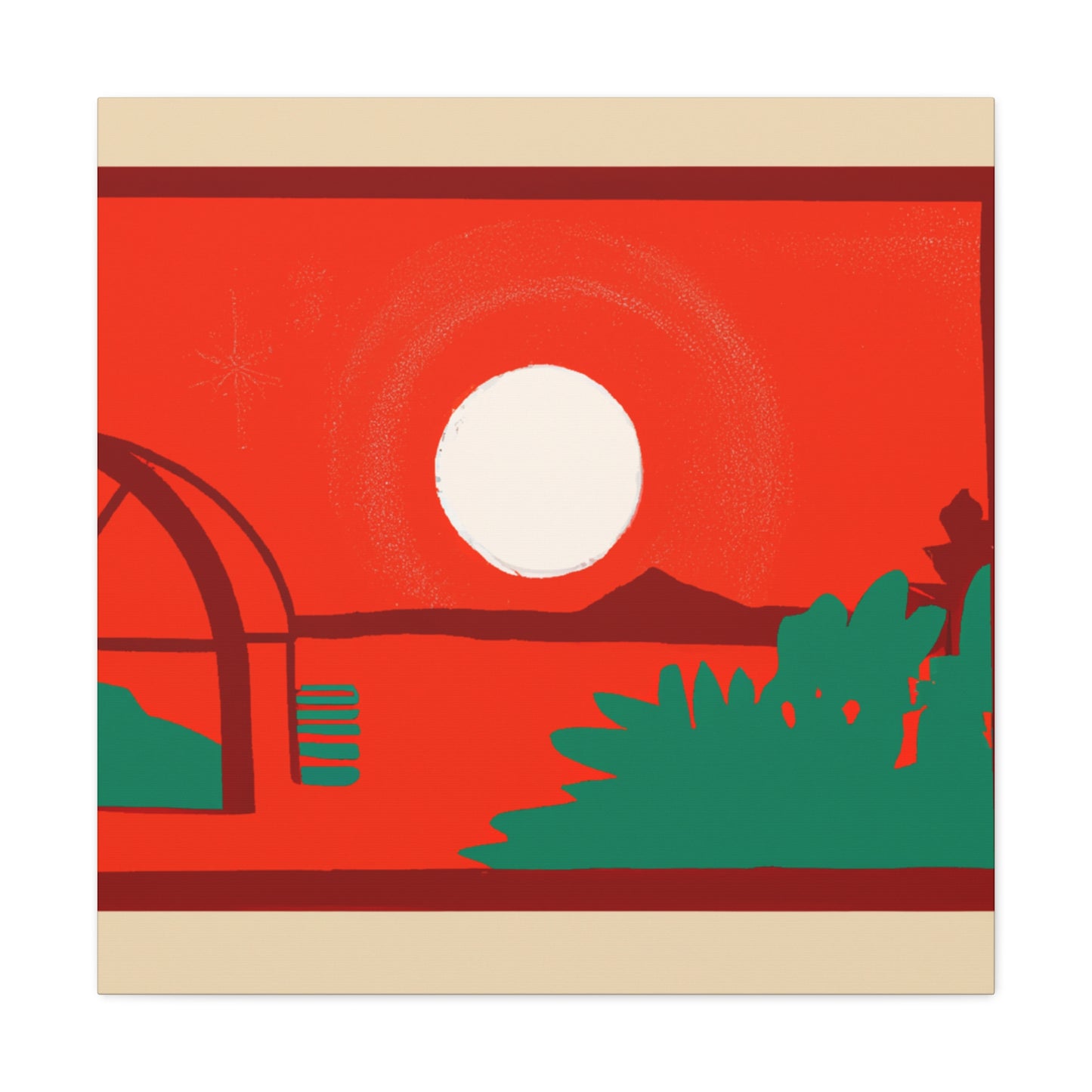 "Cascading Color Block - Midcentury" - Canvas