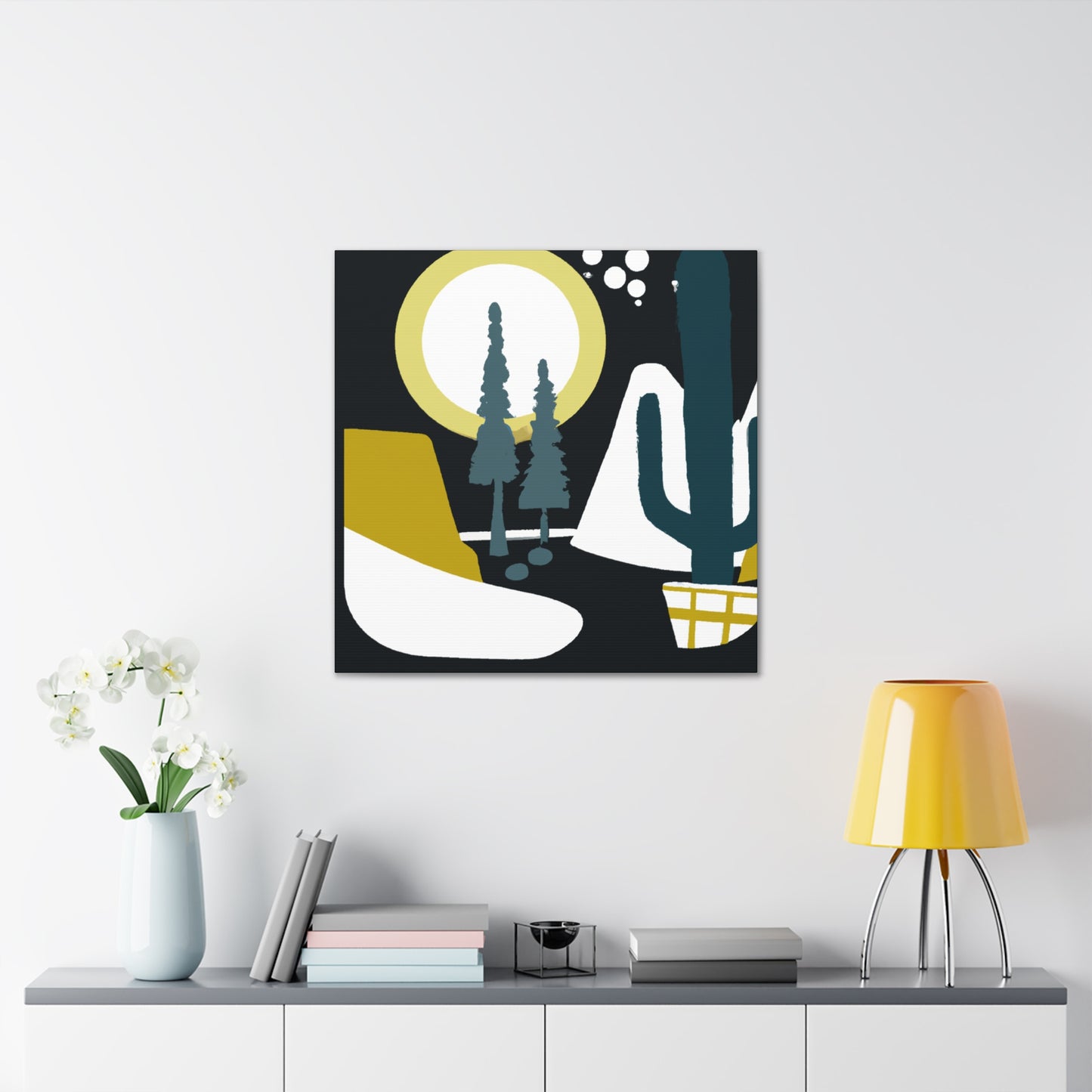 Muted Mirage - Midcentury - Canvas