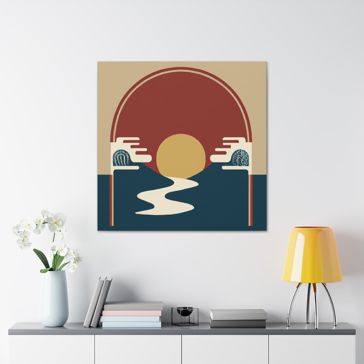 Converging Contrasts - Midcentury - Canvas