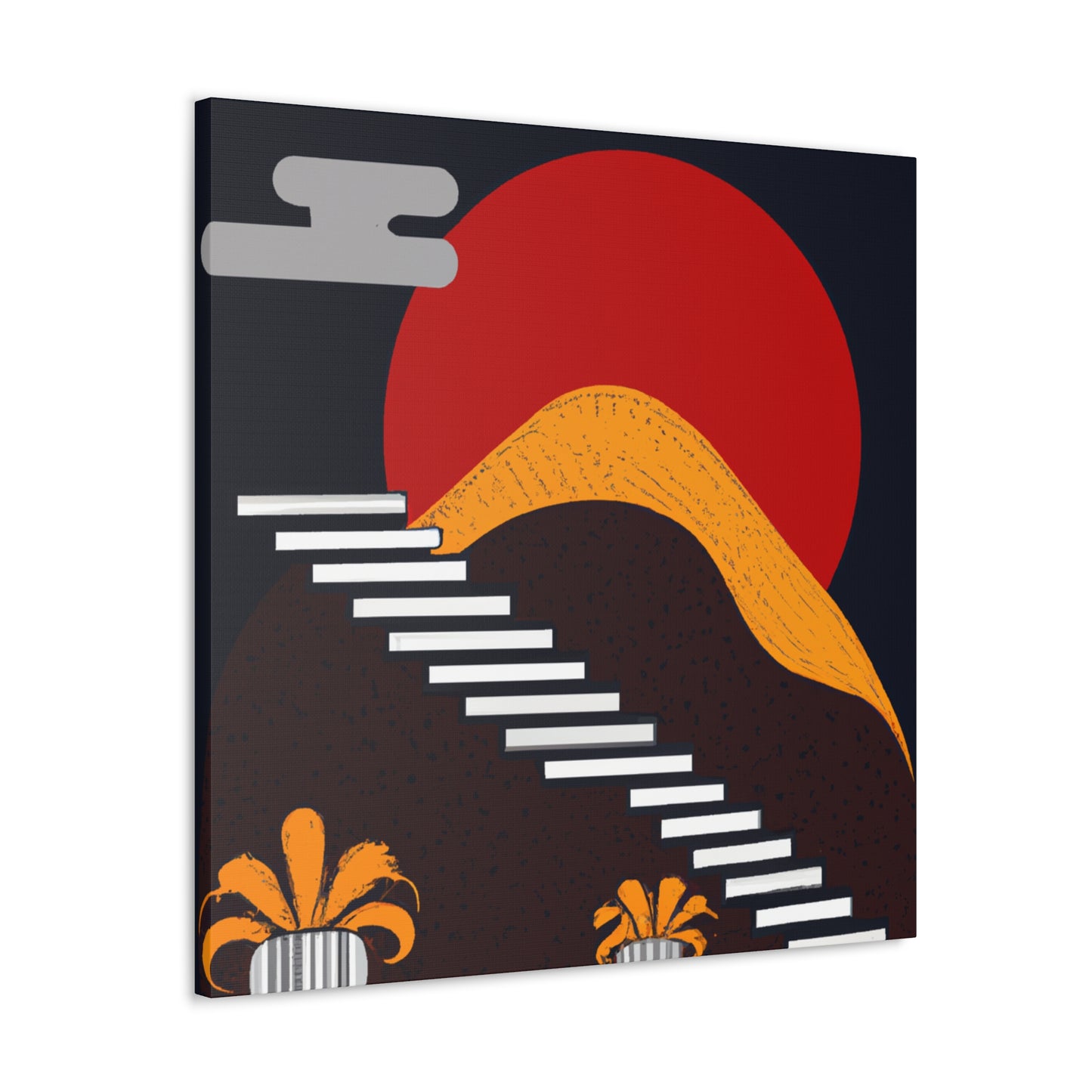 Sparrow's Chirping- Midcentury - Canvas