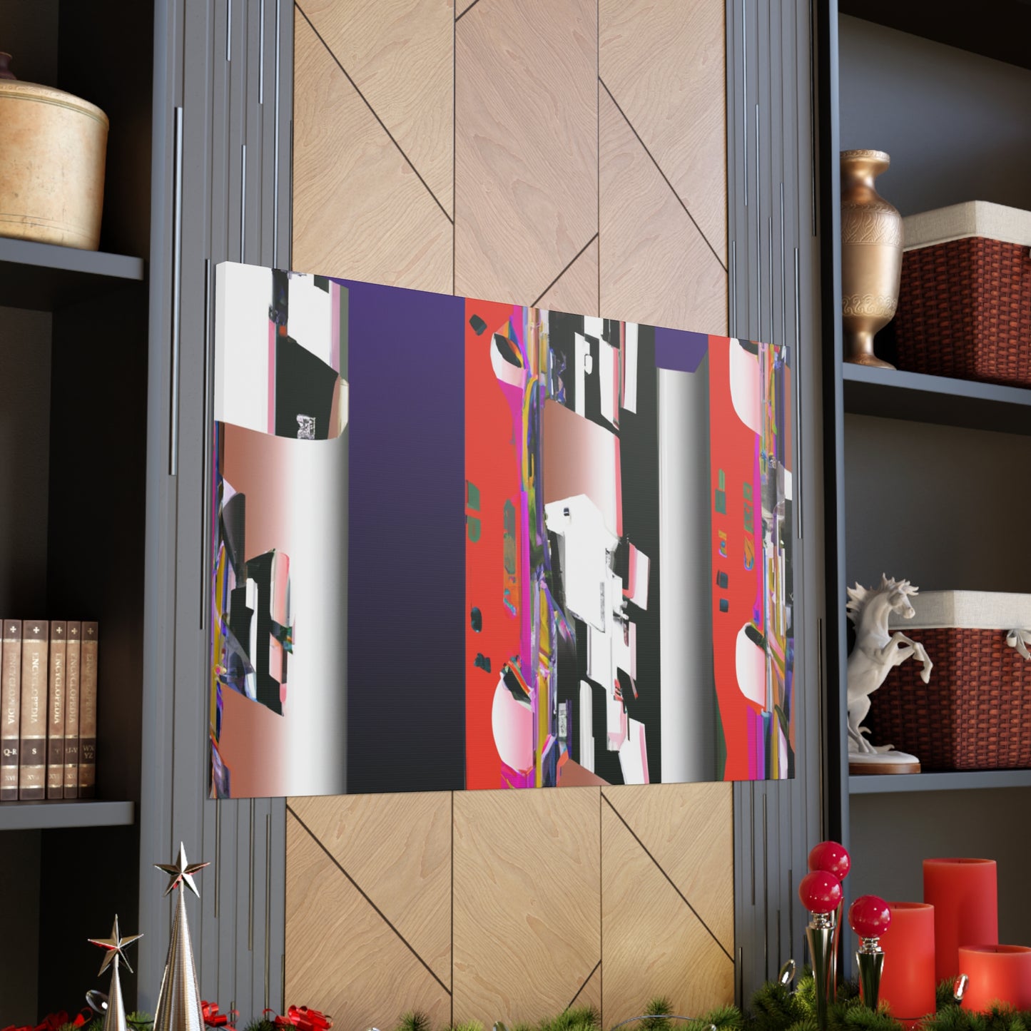 "The Silvery Facade." - Art Deco Canvas