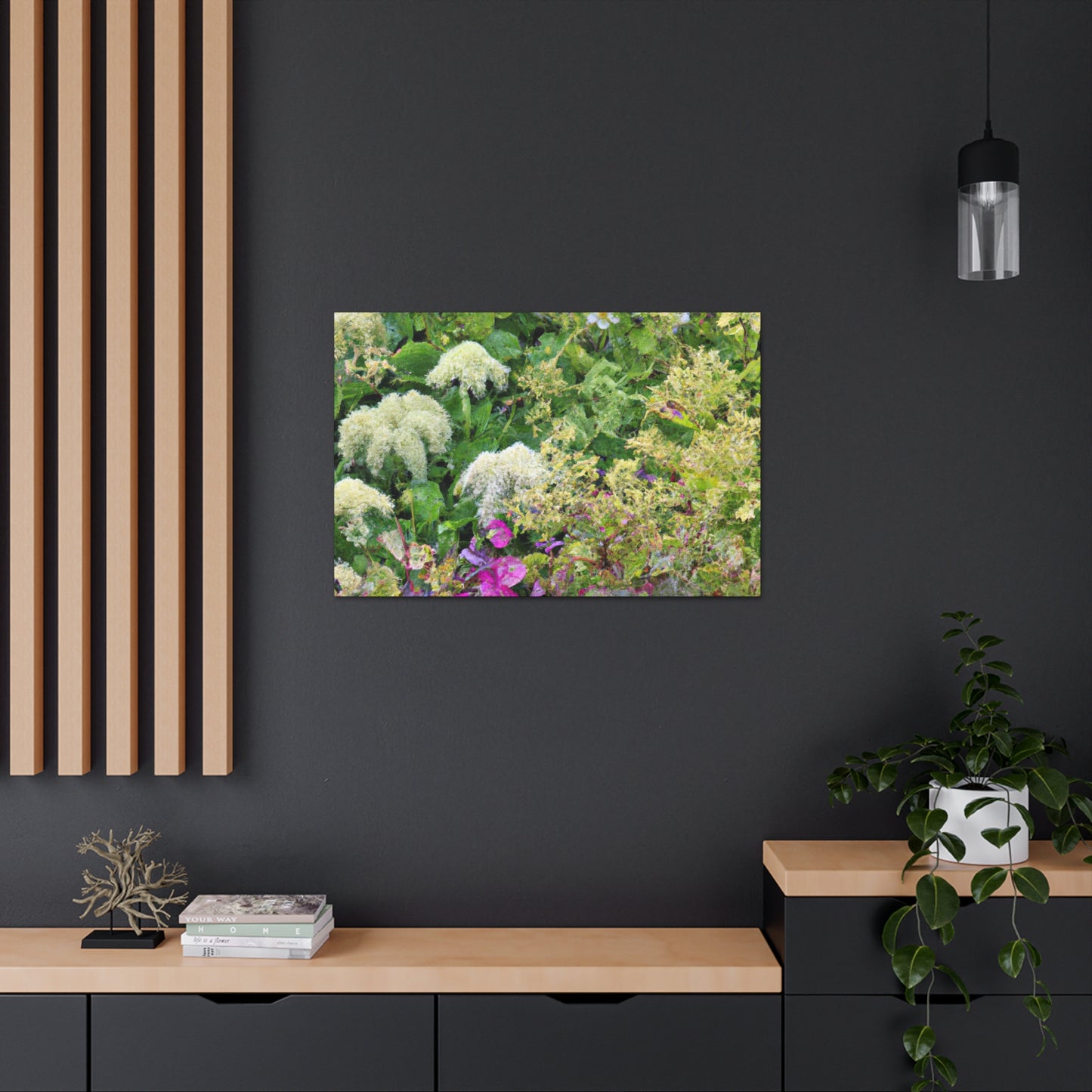 Tangled Garden Pathway. - Floral Canvas