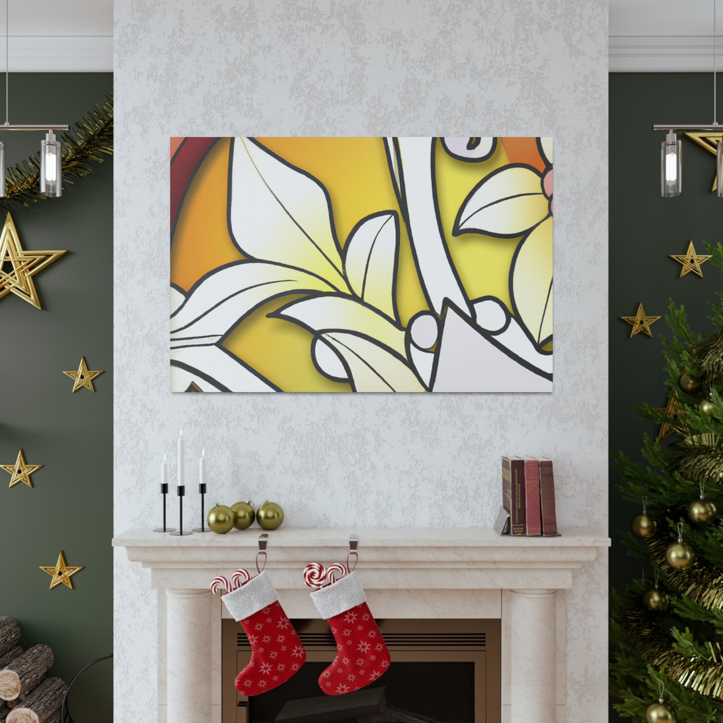 Leafy Warmth- Glass Canvas
