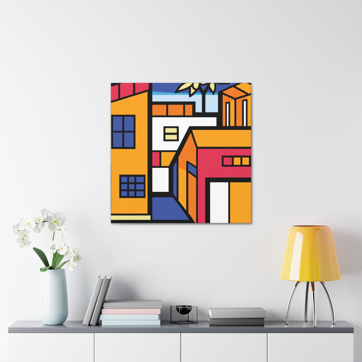 "Elegant Swirls - Midcentury" - Canvas