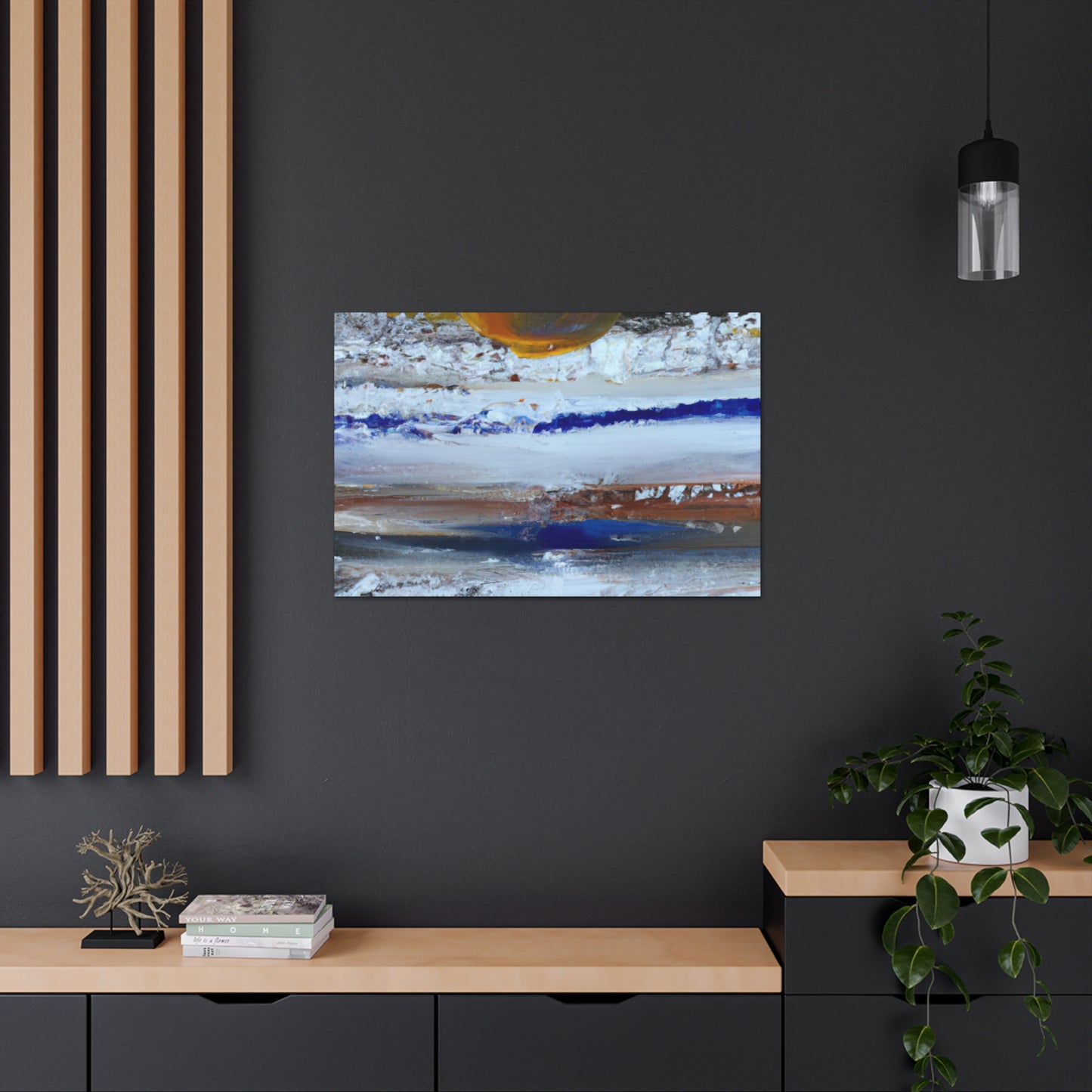 Below The Ice - Abstract Canvas